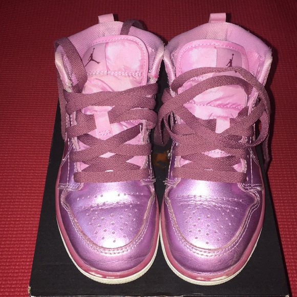 metallic pink jordans